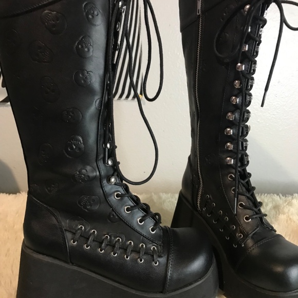 Demonia Women's SCENE-107 Knee High Boot - Picture 4 of 7